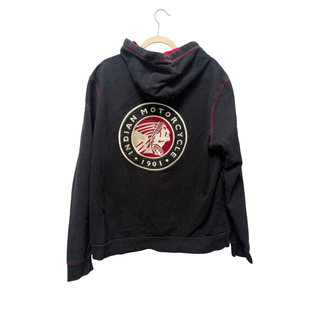 Indian Motorcycle Men's Applique Headdress Hoodie, Black XL - Picture 4 of 9